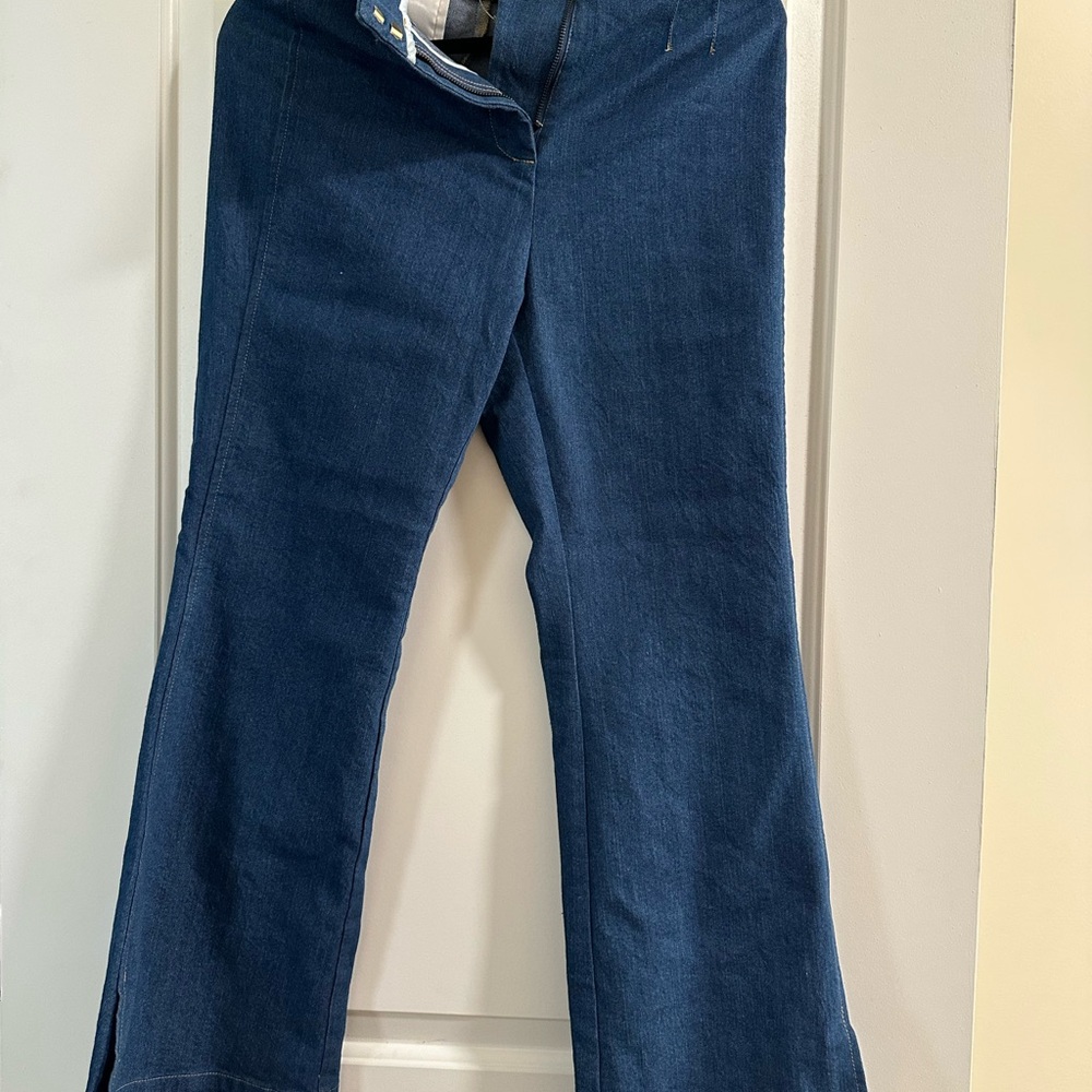 Jason Wu Dark Denim Jeans Size 6 High Waist Ankle Slit